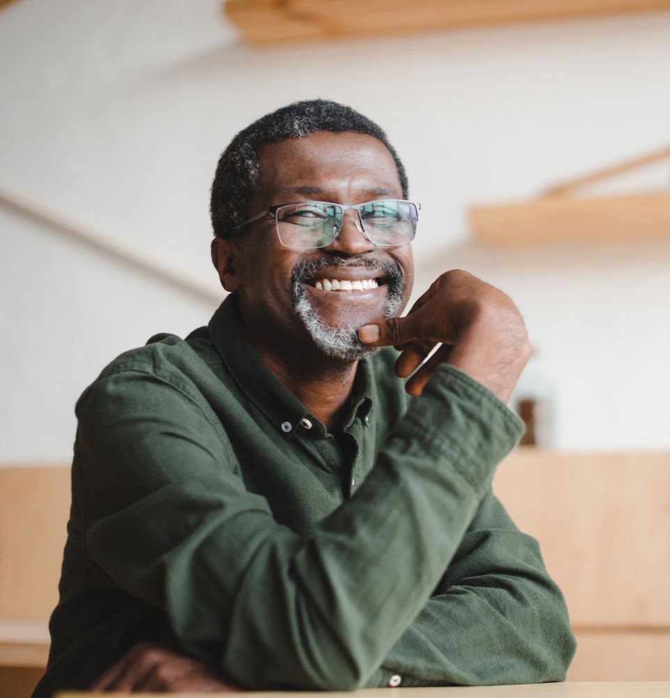 A man smiling