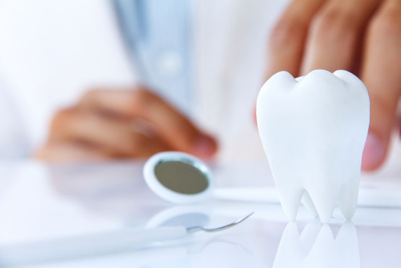 Treatment table in the dental office