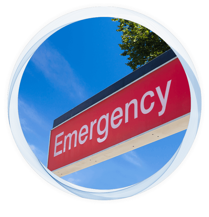 emergency word in a graphics