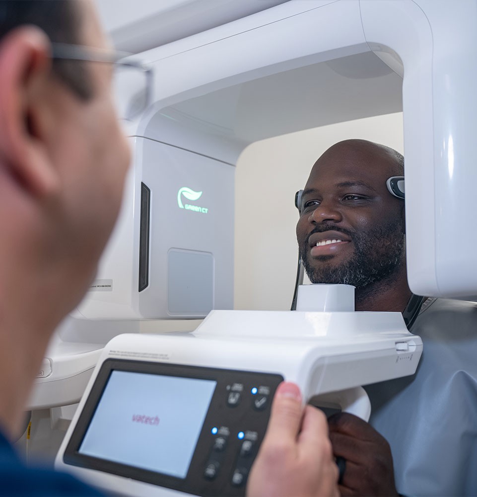 Patient getting a CBCT scan