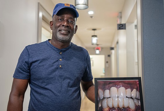 patient in a dental clinic